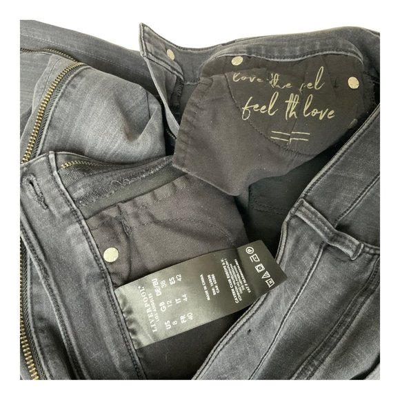 Liverpool Zipper Trim Abby Hi Rise The Ankle Skinny Jeans \ Size 8 - Picture 10 of 15